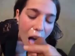 During a facial spink fountain, my attractive girlfriend with brunette hair is being videotaped.